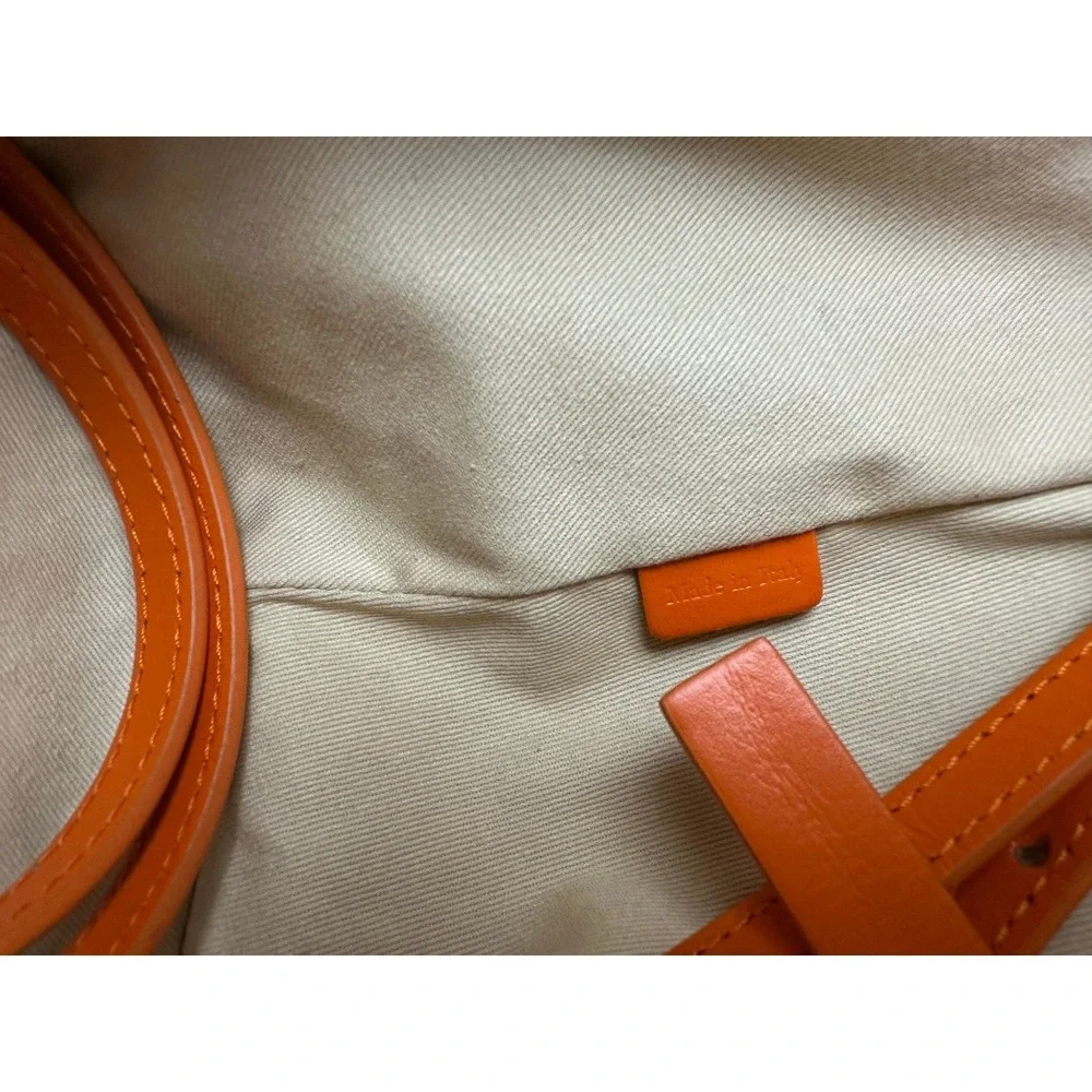 Marni Tropicalia Basket bag 2WAY Shoulder‎ Orange Raffia Leather Tote Used